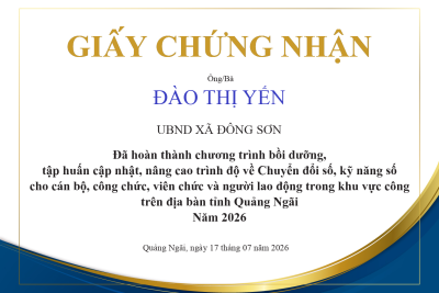 📌 Kết quả thực hiện chương trình bồi dưỡng, tập huấn năm 2026